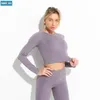 2-delige yogaset gymkleding dames trainingspak met schroefdraad crop top beha hoge taille leggings workoutkleding voor dames sportpak 220629