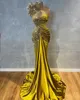Plus size Arabische Aso Ebi Luxe Mermaid Stijlvolle prom Pageant Dresses Lace kralen één schouderavond formeel feest tweede receptie jurken jurk B0603X11