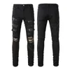 Jeans de créateur pour hommes pour pantalons pour hommes Homme Noir Skinny Rip White Patch Denim Biker Snake Broder