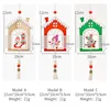 Kerstkamer decor houten huis kwastige hanger kerstboomdecoratie hangers