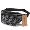 Annmouler Mode Femmes Taille Packs 6 Couleurs Tissu Fanny Pack Double Zipper Poitrine Sac Style Bohème Tribal Téléphone Ceinture 220531