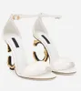 Elegant Famous Brands Summer Luxury Keira Sandals Shoes For Women Pop Heel Gold-plated Carbon Lady Sexy High Heels Bridal Wedding Wedding EU35-43BOX