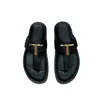 2022 Summer Classic Men Fashion Slippers Flat Metal Button Designer Men's Sandals Rubber-Soled Beach Letters Lazy Women's Walk Walk Flip-Flops