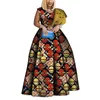 BintaRealWax New Dashiki African Print Dress Bazin One-shoulderClothes Vestidos Plus Size African Dresses for Women WY3834