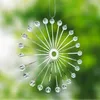 Decorative Objects & Figurines Stainless Steel Crystal Dandelion Wind Hanging Ornament Rotating Chimes Window Wedding Curtain Chandelier Hom