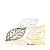 100pcs rzemieślniczy puste liście wisiorek złoto urok filigranowy biżuteria wytwarzana w stylu vintage DIY Naszyjnik Silver5484141