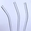 10mm*180mm Wedding Birthday Party Clear Glass Drinking Straws Thick Straws bar tools