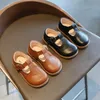 Girls Basic Mary s Kids Flats Baby Toddlers AntiSlippery Casual for Child Leather Shoes Black E01042 220607