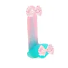 Nxy seksproducten dildo's 8 6''jelly medische silicones dildo realistische volwassen speelgoed zachte riem kunstmatige penis big cock bullet kleurrijk gereedschap 2022 1216