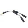 3.5mm 1 Male To 2 Female Jack Stereo Audio Cable Y Splitter Adapter Volume Control Headphone Phone AUX Cord