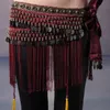 Us Belly Dance Dança quadril de cachecol de moeda de moeda Tribal Fringe Tassel Tassel Copper Belly Dancing Celt Belt à venda 220507