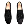 Men de la nouvelle marque Veet Chaussures Locs broderie de musique de musique robe de fête de scène fumage smoothre