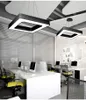 Hanger lampen modern plafondlicht led holle vierkante kantoorlijn internet café gym engineering op maat hangende lichte spendant