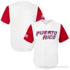 Xflsp GlaC202 2017 Clásico mundial de béisbol Hombres Puerto Rico Canadá Dominicana Americ Ltalia Venesuela México Cuba WBC Camisetas de béisbol