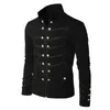 Veste de manteau pour hommes Gothic Broider Button Uniforme Costume Praty Outwear 220727