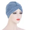 Muslimska kvinnor indiska turban hatt ruffles kemo cap beanie caps headwear head wrap kvinnor de661