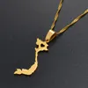 Подвесные ожерелья Anniyo Вьетнамский ожерелье для женщин/мужчин золотой цвет украшения карта цепи № 005221