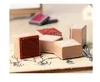 600pcs/Lot جديد 4 × 4 سم من سلسلة دانتيل حلوة الخشب جولة ختم الشكل مربع ختم هدية SN4665