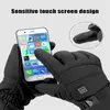 Cycling Gloves Electric Heated Waterproof Non-slip Touch Screen USB Rechargeable Winter Skiing Thermal Fleece GlovesCycling