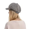 Boinas Retro Cabbie Beret para mujeres Peaked Sboy Cap Baker Clima frío Cálido octogonal Invierno HatsBerets Delm22