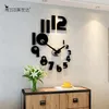 Novos números criativos relógios de parede diy relógio de design moderno relógio de parede para decoração de casa decoração acrílica Relógio Espelho de parede de parede de parede 201125