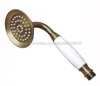 Bathroom Shower Sets Antique Brass Faucet 8" Rainfall Head Dual Handles With Handshower Kan107Bathroom