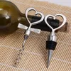 Love Heart Shape Wine Corkscrew 병 오프너 스토퍼 세트 웨딩 기념품 손님 선물 파티 선물 웨딩 경품 선물 선물 DH1333