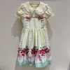 Bomullsklänningar för babyflickor sommar barn flicka bågklänning söta barn födelsedagsfest kläder8436396