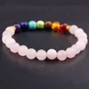 Natural Crystal Stone Strands Pärlade armband för kvinnor tjej handgjorda charm yoga party energy smycken