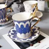 Fincan tabakları porselen İngiliz kahve fincanı ve lüks lüks kraliyet kemik çin tazas de ceramica creativas espresso hh50bdcups