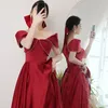 Saudi Arabski Czerwony Suknie Wieczorowe 2022 Suknia Balowa Linia Długa Zroszona Tulle Koronki Islamska Dubai Tanie Formalna Suknia Wieczorowa Arabska Nawet Sukienka