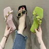 Summer Lady Slippers High Quality Fashion Beautiful All-Match Transparent Outdoor Shopping Fairy Wind Sandals