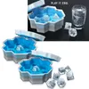 7 forma DIY DICE Silicona Bandeja de hielo Juego de moho Mini Cube bandejas con tapas de artesanía reutilizable de tapa 220509