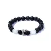 Bracciali con fili di pietra naturale Yoga Healing Luminoso bagliore nel buio Bracciale con perline di loto per uomo e donna