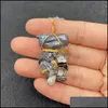 Uroki biżuterii Odkrycia komponenty Kredyt Crystal Sprout wisiorek 20–50 mm Inkrustowany Perł Ręcznie Koorting Charm Mężczyźni i kobiety DIY Naszyjnik