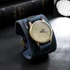 Bilek saatleri erkekleri izle vintage inek deri bilezik saatler kadınlar bilek roman rakamları rahat kuvars relogio femininowrist watches hect22