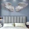 Wall Stickers Nordic Luxury Hanging Resin Wings 3D Murals Home Livingroom TV Background Feather Crafts El Sticker Decoration