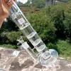 18 inch Clear Glass Water Bong Hookahs with Honeycomb Fliters Tire Perc Female 18mm Smoking Pipes