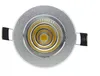 Foco empotrable regulable COB Downlight Lámpara de techo plateada Warm Cool white