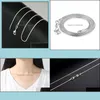 Chains Necklaces Pendants Jewelry Big Promotion 1Mm 925 Sier Snake Chain Necklace With Lobster Clasps For Pendant Dh9He