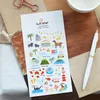 Confezione regalo Suatelier Stay In Jeju Clear PET Fustelle Adesivi Scrapbooking Seabeach Wave Coco Tree Adesivo decorativo PackGift