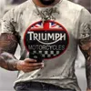 Men's T-Shirts Large T-shirt Fashion Style Short-sleeved Summer Harajuku Motorcycle Lettering Casual Wear