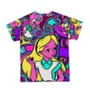 Hiphop retro svamp söta t skjortor kvinnliga t-shirts o-hals sommar avslappnad plus size woman streetwear kläder