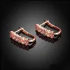 Clip-On Vis Back Boucles d'oreilles Bijoux Beautif Design 18K Rose Gold Plaqué Clip avec Zircon Femmes Fashion Party Drop Livraison 2021 1Mbvf