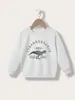 Sweat-shirt imprimé lettre dinosaure pour tout-petit garçon SHE