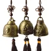 Objets décoratifs Figurines Feng Shui bouddhisme cloche en cuivre religieux vent bouddha décoration suspendue pour la maison bénédiction pour la chance carillon décoration de voiture