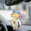 Innendekorationen Acryl Auto Hängende Verzierung Niedlicher Hund Schlüsselanhänger Anhänger Ballon Bunt Glücklich mit Geschenkstimmung N4E8Interior