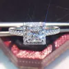 square cut diamond engagement ring