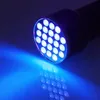 UV 손전등 21LED 12LED 빛 395-400nm LED 손전등 linterna 토치 자외선 블랙 라이트 램프