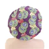 African Pattern Satin Lined Bonnet Double Layer Sleep Cap Extra Large Headwrap Soft Head Cover Hair Care Hat Wholesale